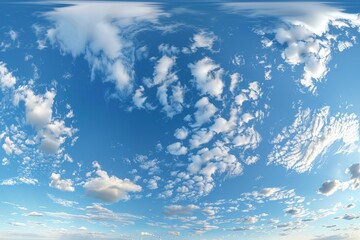 HDRI panorama of blue sky and clouds perfect for 3D graphics or game development