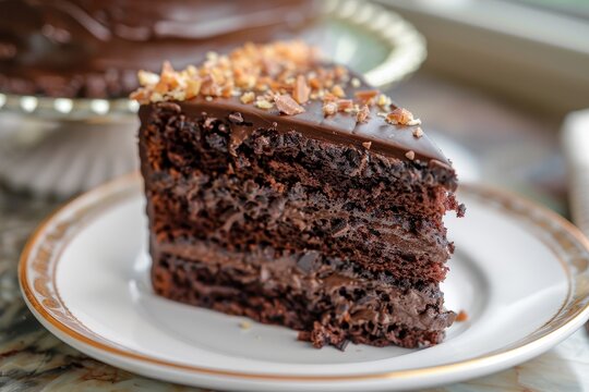 Homemade German chocolate cake