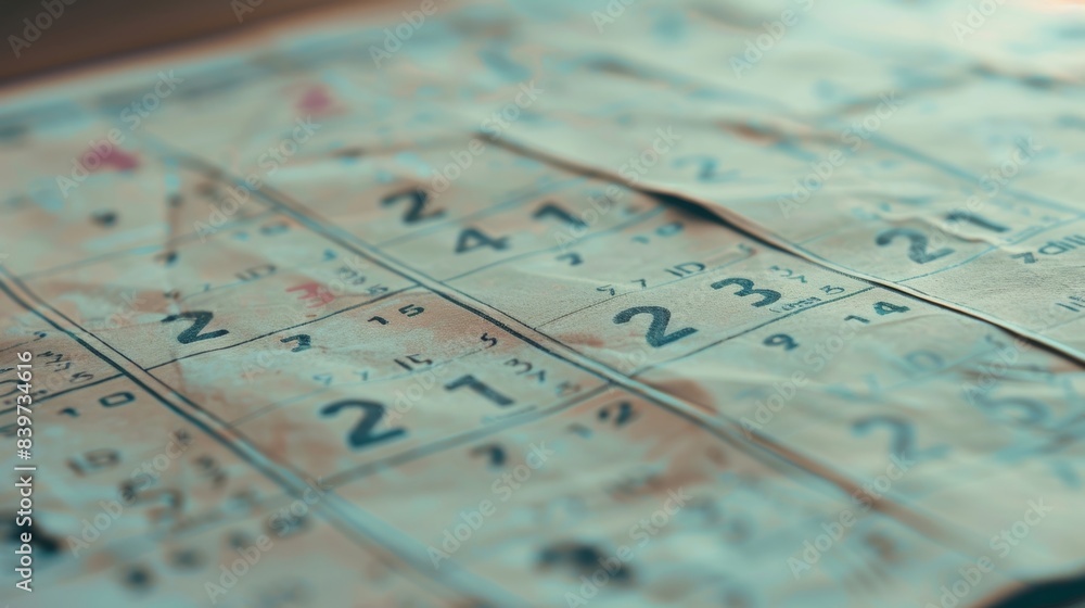 Poster a calendar with multiple overlapping events symbolizing the stress and overwhelm of a busy schedule 