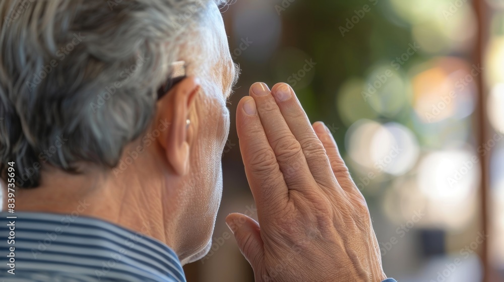 Poster a person with a hearing impairment using sign language and visual aids to communicate and remember i