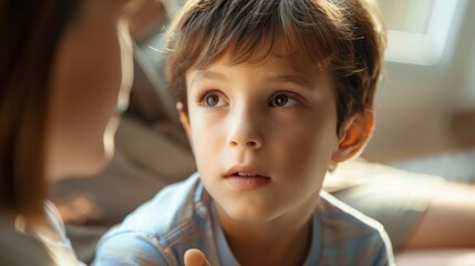 A child with autism engaging in speech therapy activities learning to communicate their needs and wants effectively