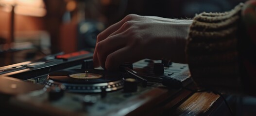 An image of a person pressing play on a recording device eager to listen to a special message or memory from their past