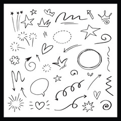 Hand Drawn Doodle Art Vector Illustration for Decoration of artworks, Doodle art, lineart illustration, doodle lines, design elements