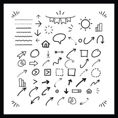 Hand Drawn Doodle Art Vector Illustration for Decoration of artworks, Doodle art, lineart illustration, doodle lines, design elements