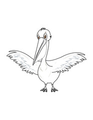 hand drawn sketch of a bird isolated coloring page