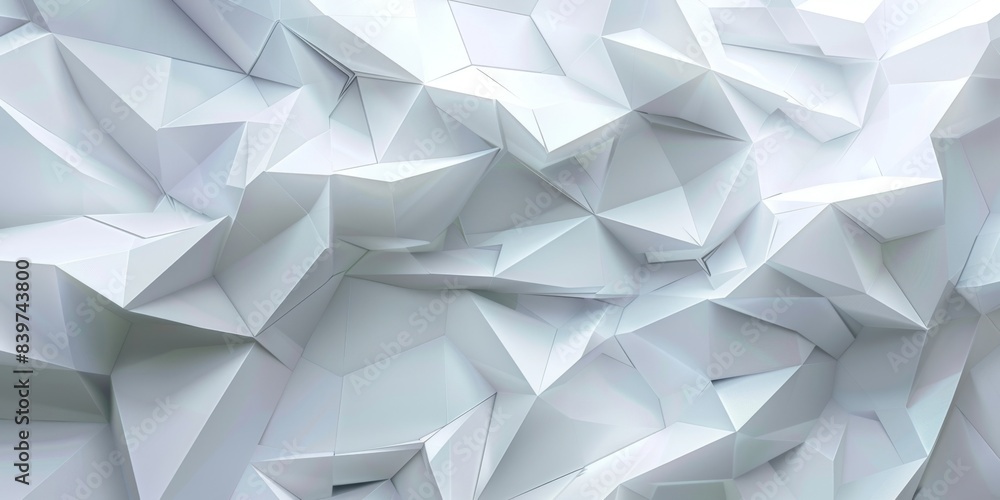 Poster abstract white geometric background with dynamic shapes