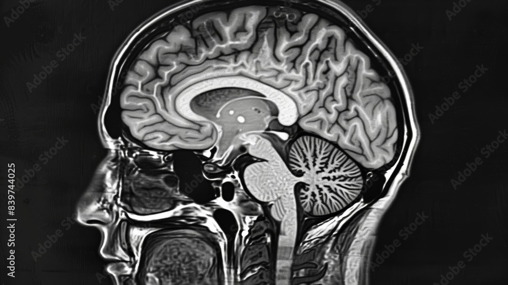 Poster an image of a brain scan showing the positive changes in brain activity after completing cognitive r