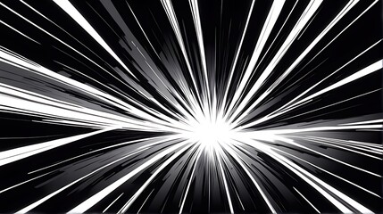 Obraz premium Experience dynamic manga and anime comic speed lines with alpha channel