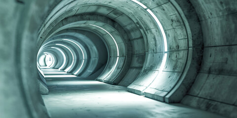 Underground Bunker: A network of concrete tunnels and rooms, designed as a secret underground bunker for a post-apocalyptic or espionage-themed show.