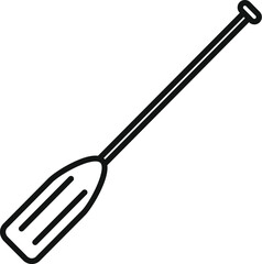 Simple vector illustration of a boat paddle perfect for propelling through the water