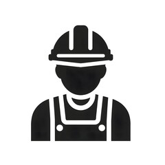 a worker wearing a safety helmet icon