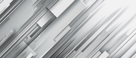 Obraz premium Abstract grey background. Minimalist style cover template with vibrant perspective 3d geometric shapes collection. Ideal design for social media, cover, banner, flyer