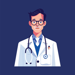 Fototapeta premium Doctor Flat Vector Icon