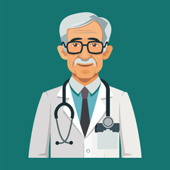 Fototapeta premium Doctor Flat Vector Icon