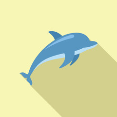 Playful dolphin enjoying its freedom jumping through the air