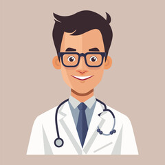 Fototapeta premium Doctor Flat Vector Icon