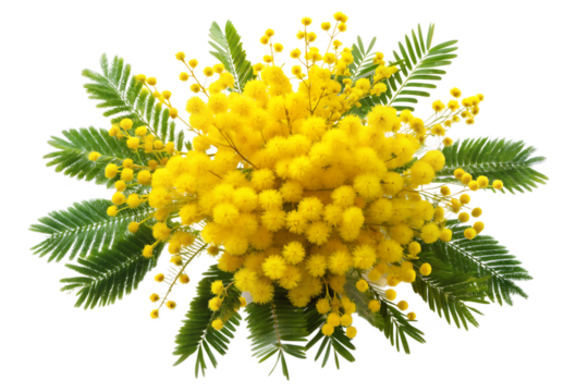  mimosa isolated on white background ai generated