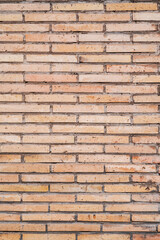 texture of wall of modern light orange decorative bricks