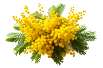  mimosa isolated on white background ai generated