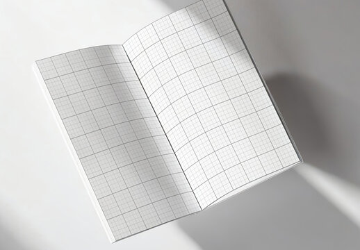 Open Magazine with nice shadow and light mockup Generative Ai