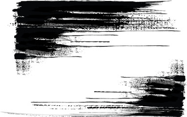 Artistic grungy creative brush stroke set, vector artistic black paint brush strokes, Flat Paint Brush Thin Short Background & Straight Lines Mix High Detail Abstract Vector Background Mix Set 