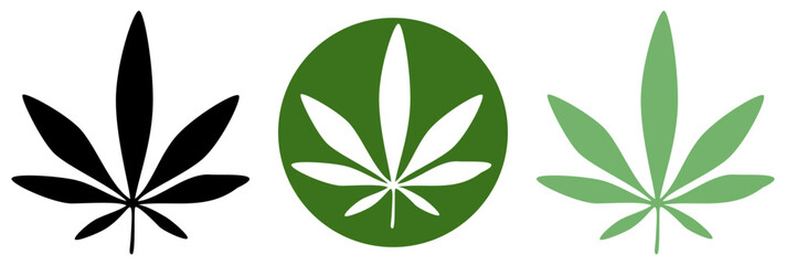Marijuana Leaf | Weed | Cannabis | Weed Leaves Bundle | Vector Illustrations