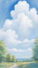 Obraz premium blue sky in summer