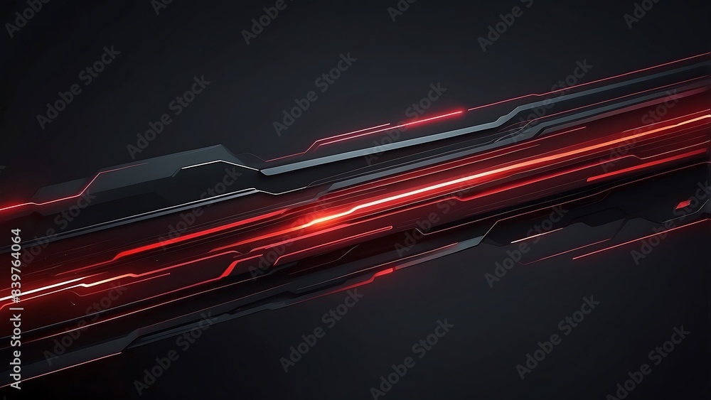 Poster abstract background with glowing red lines
