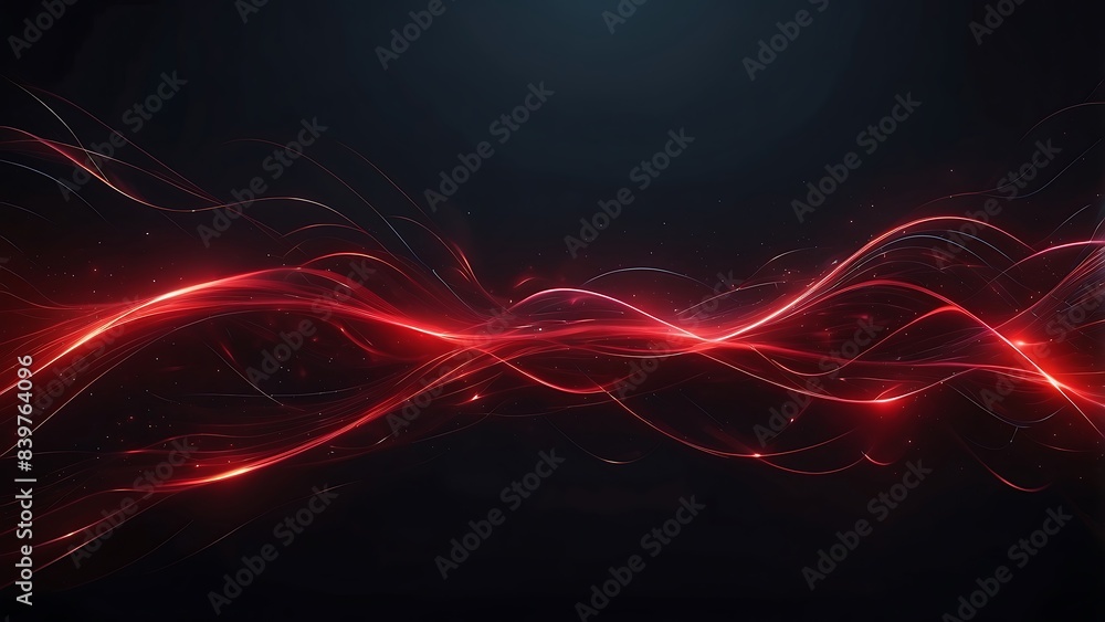 Poster abstract background with glowing red lines