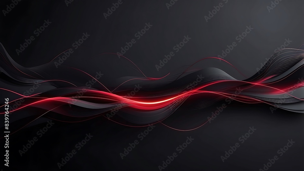 Poster abstract background with glowing red lines