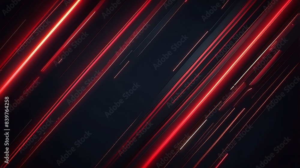 Poster abstract background with glowing red lines