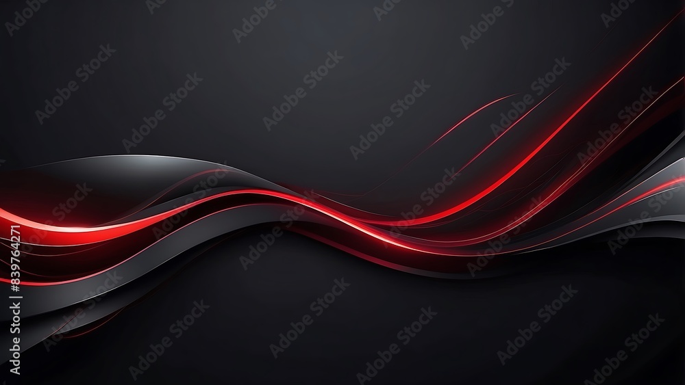 Poster abstract background with glowing red lines