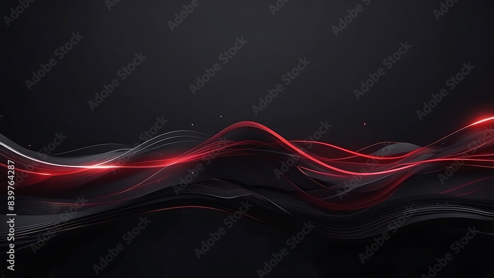 Poster abstract background with glowing red lines
