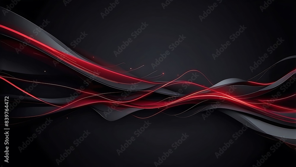 Poster abstract background with glowing red lines