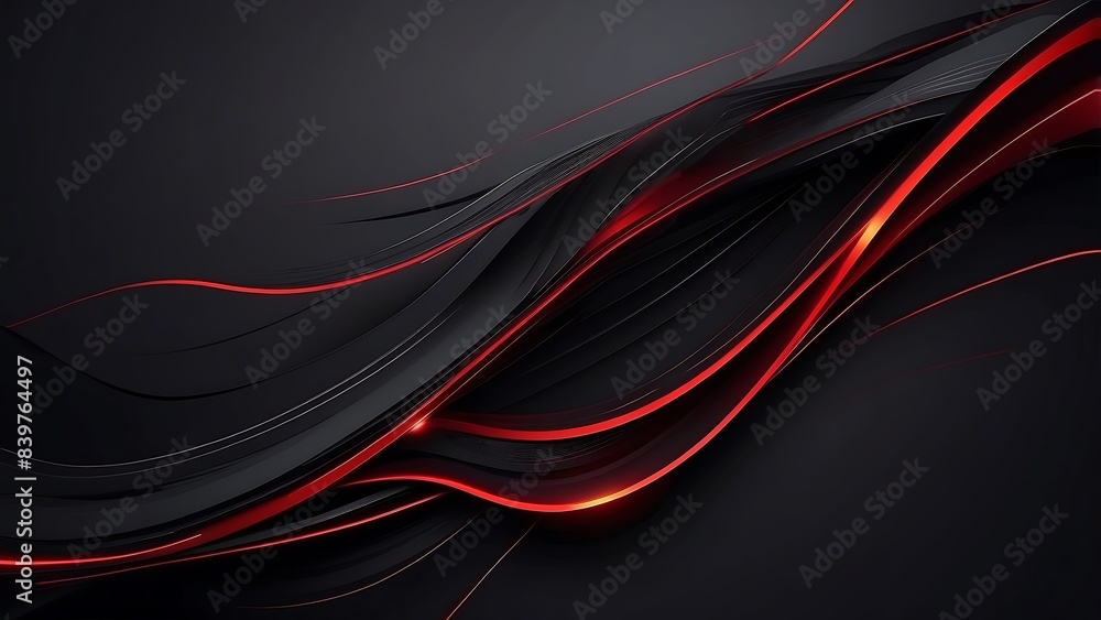 Poster abstract background with glowing red lines