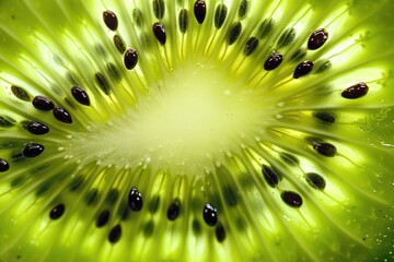 Organic close up of kiwi fruit