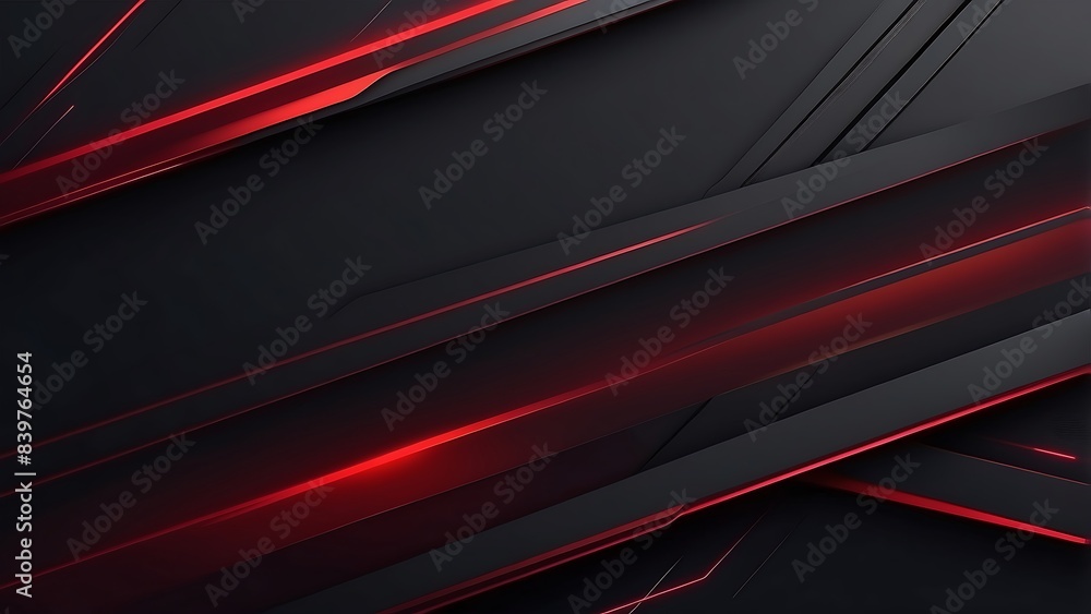 Poster abstract background with glowing red lines