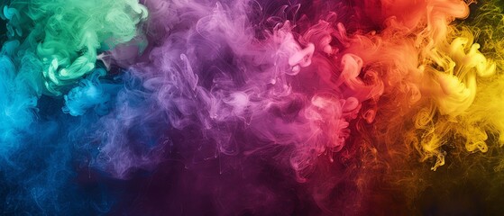 LGBTQIA pride symbols bursting forth from rainbow smoke, symbolizing resilience, strength, and unity in the LGBTQ community