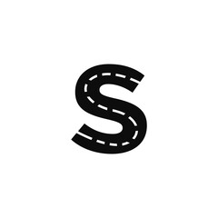 Letter S Road logo icon vector template