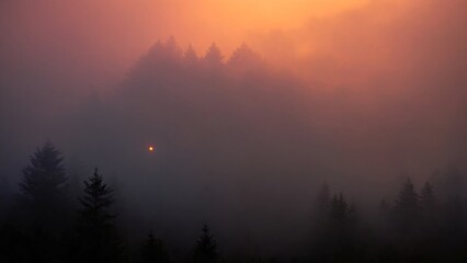 Fototapeta premium generative ai, fog in the mountains