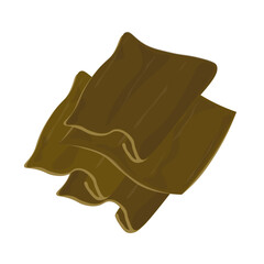Vector illustration logo Clip art Soaked Kombu seaweed