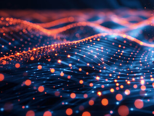 Data technology background. Abstract background. Connecting dots and lines on dark background