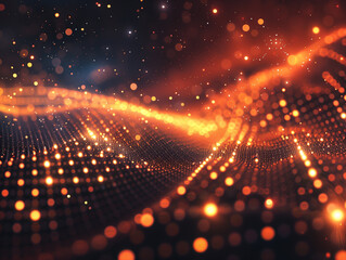 Obraz premium abstract particles dots background banner