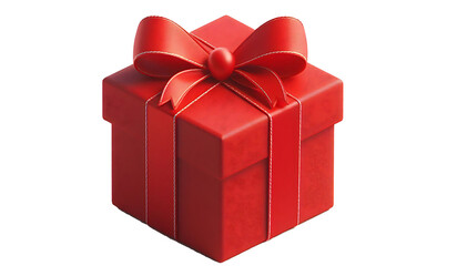 Obraz premium red gift box isolated on transparent background,png 