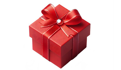 Obraz premium red gift box isolated on transparent background,png 