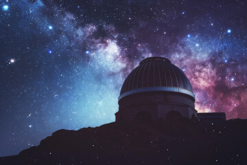 Obraz premium The image should convey the pursuit of knowledge and the exploration of the stars, with an emphasis on the observatory as a gateway to understanding the cosmos - Generative AI