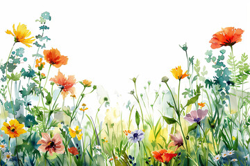Fototapeta premium Vibrant Wildflowers in Bloom
