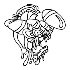 The Enigmatic Mushroom sketch features a mushroom with a mysterious facial expression, inviting interpretation and contemplation. Perfect for illustrations, art prints and home decor.