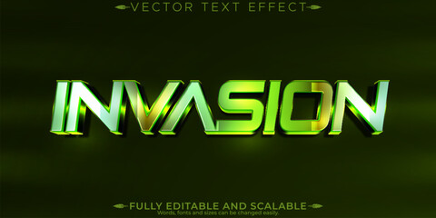 Alien ufo text effect, editable game and movie text style