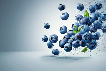 background with blueberrys